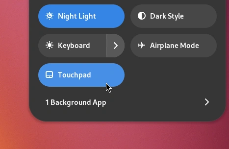quick touchpad toggle